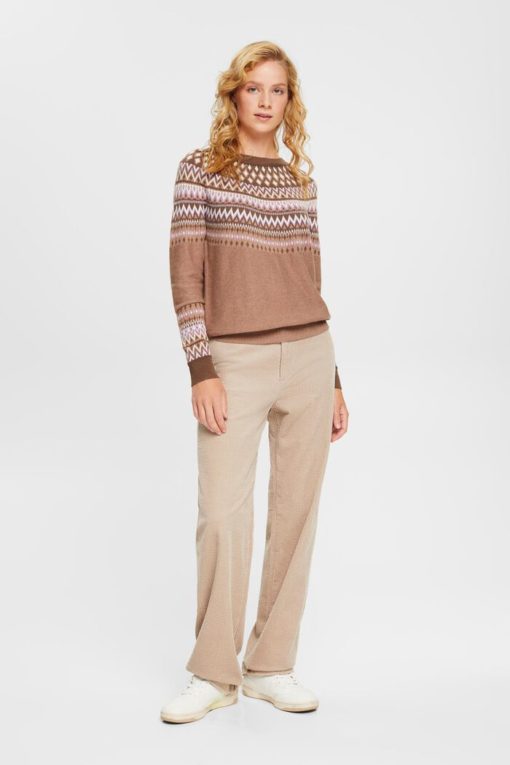 Esprit Jaquard Sweater Taupe
