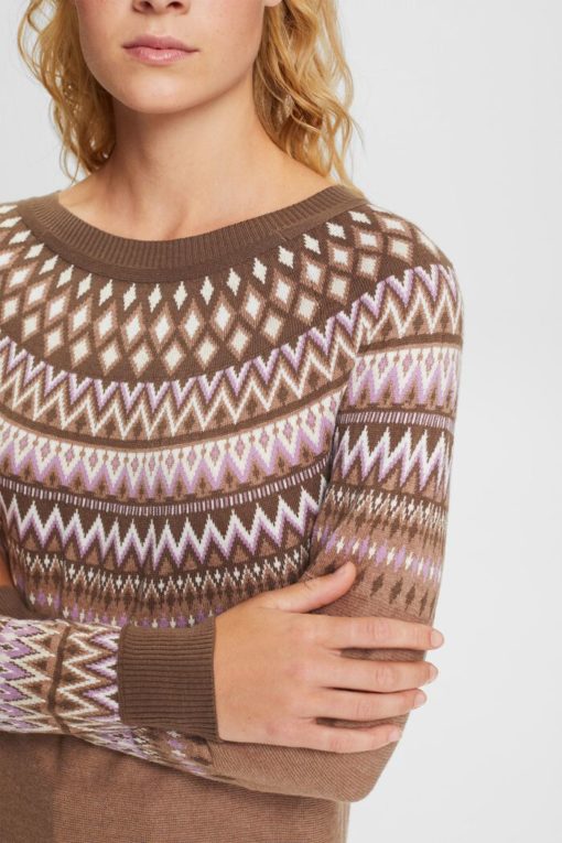 Esprit Jaquard Sweater Taupe