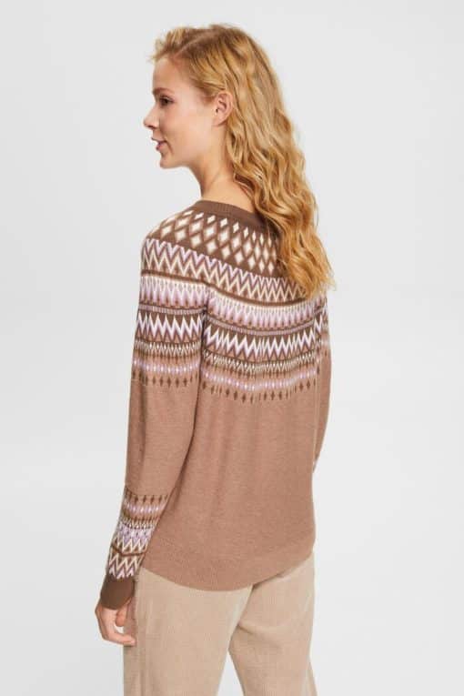 Esprit Jaquard Sweater Taupe
