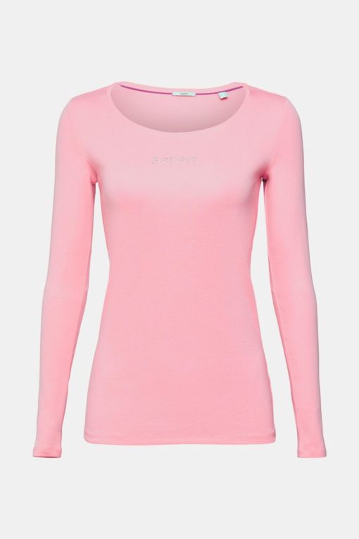 Esprit Long Sleeve Logo T-shirt Pink