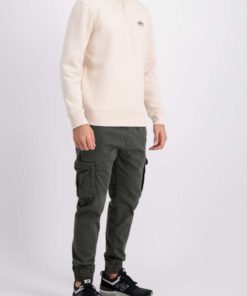 Alpha Industries Half Zip Sweater SL Jet Stream White
