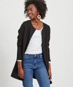 Vila Naja New Long Jacket Black