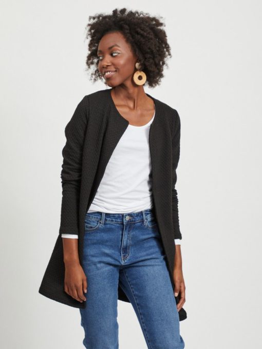 Vila Naja New Long Jacket Black