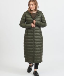 Vila Manya Long Down Jacket Forest Night