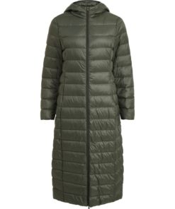 Vila Manya Long Down Jacket Forest Night