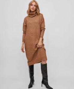 Vila Mathilda Midi Knit Dress Toasted Coconut