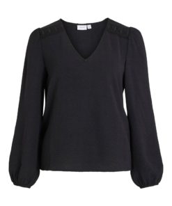 Vila Plisso Top Black