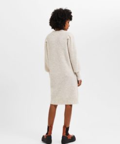 Selected Femme Linna Mia Knit Dress Sandshell
