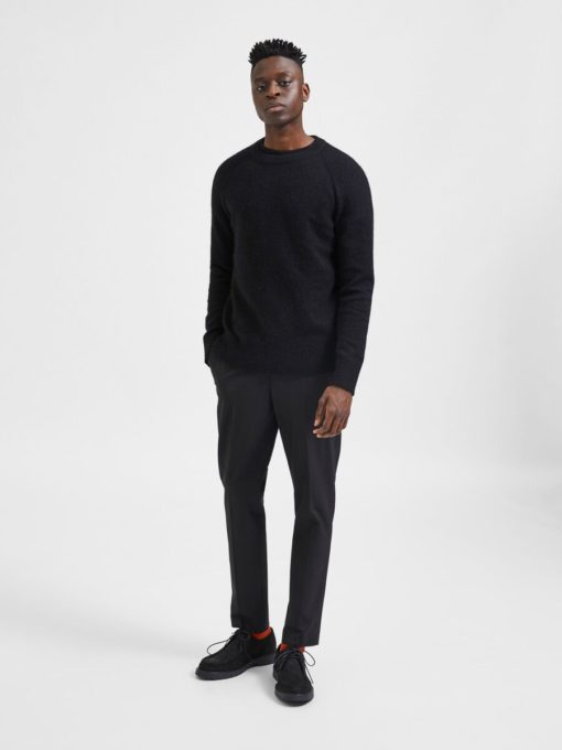 Selected Homme Rai Knit Crew Black