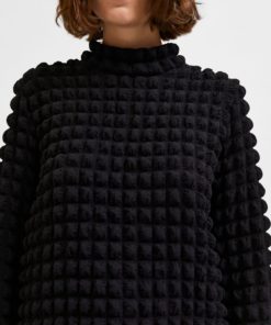 Selected Femme Monika High Neck Top Black