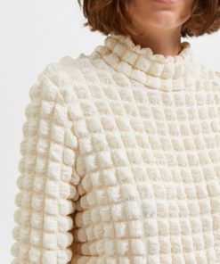 Selected Femme Monika High Neck Top Snow White
