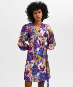 Selected Femme Jonnie Short Dress Rasberry Rose