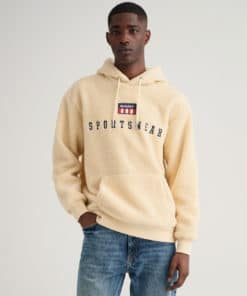 Gant Retro Flag Fleece hoodie Cream