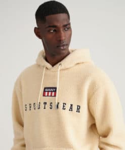 Gant Retro Flag Fleece hoodie Cream