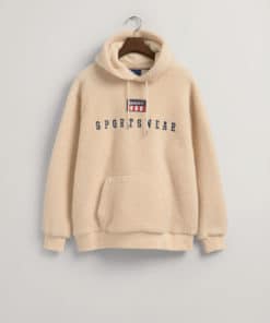 Gant Retro Flag Fleece hoodie Cream