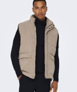 Only & Sons Cash Corduroy Puffer Chinchilla