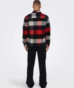 Only & Sons Ali Heavy Twill Overshirt Adrenaline Rush