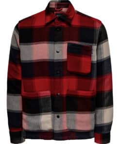 Only & Sons Ali Heavy Twill Overshirt Adrenaline Rush