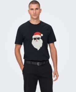 Only & Sons Christmas Tee Black