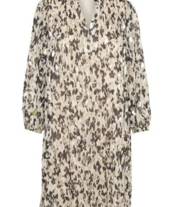 Part Two Tristin Dress Texture Print Gold