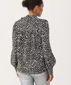 Part Two Tamina Blouse Rainy Day Zig Zag Print