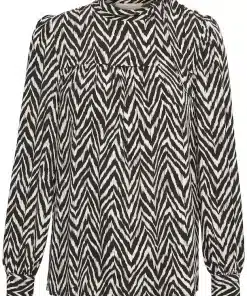 Part Two Tamina Blouse Rainy Day Zig Zag Print