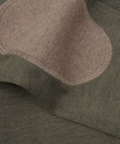 Stenströms Merino V-neck Elbow Patch Green