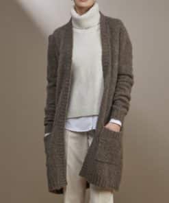 Stenströms Delora Brown Knit Yak/Alpaca Cardigan