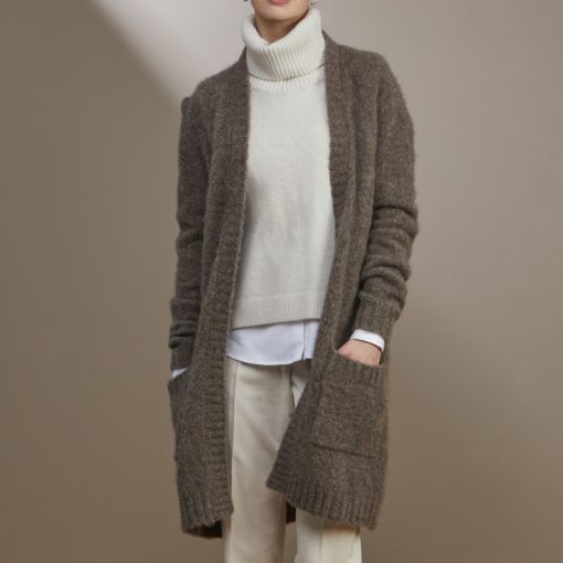 Stenströms Delora Brown Knit Yak/Alpaca Cardigan
