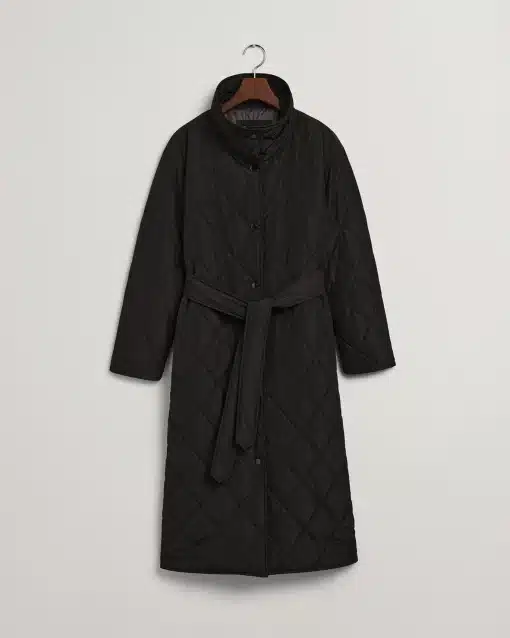 Gant Woman Quilted Coat Black