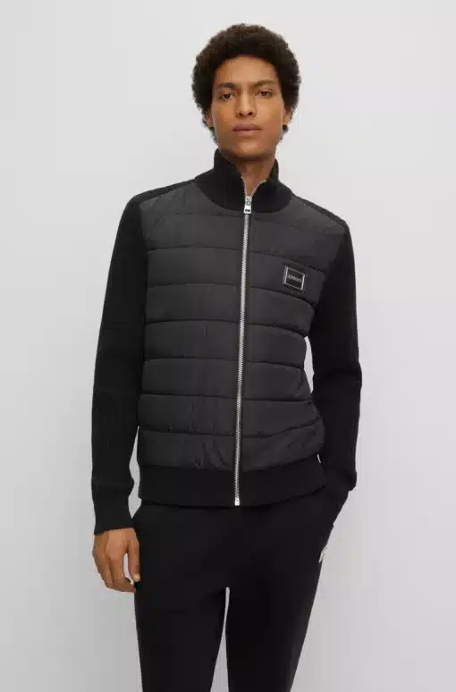 Hugo Scabro Hybrid Knit Black
