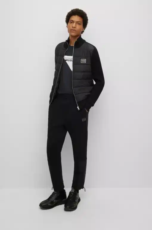Hugo Scabro Hybrid Knit Black