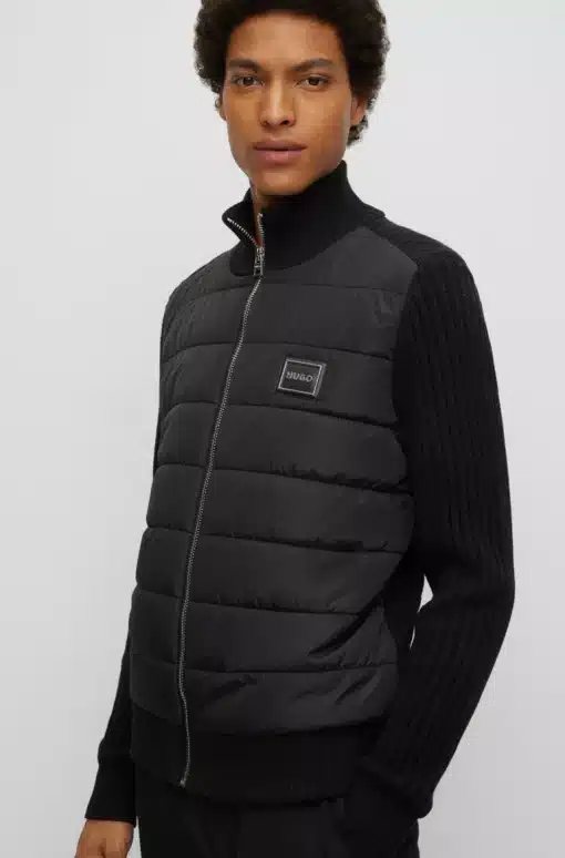 Hugo Scabro Hybrid Knit Black