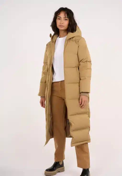 Knowledge Cotton Apparel Allyssa Maxi Puffer Jacket Kelp