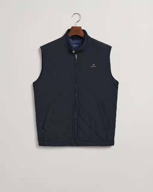 Gant Quilted Windcheat Vest Evening Blue