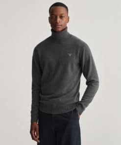 Gant Lambwool Roll Neck Antracit Melange