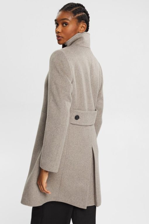 Esprit Wool Coat Taupe