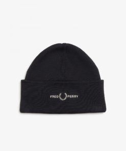 Fred Perry Graphic Beanie Black