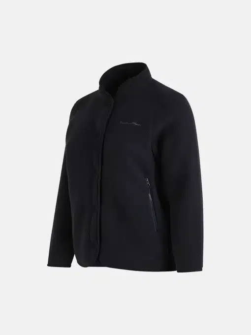 Peak Performance Fleece Snap Cardigan Women Black