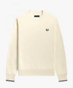Fred Perry Crew Neck Sweatshirt Ecru