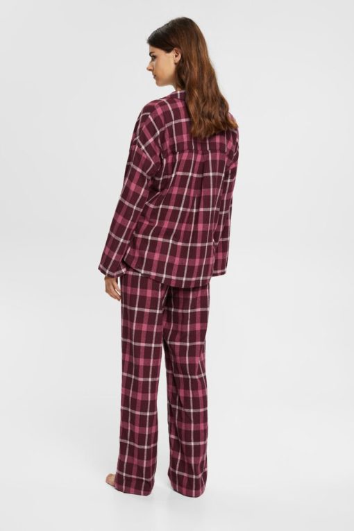Esprit Flannel Pyjama Bordeaux Red