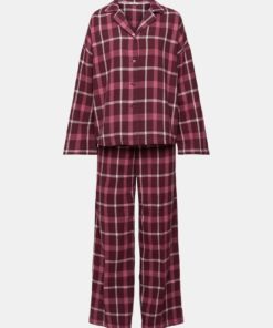 Esprit Flannel Pyjama Bordeaux Red