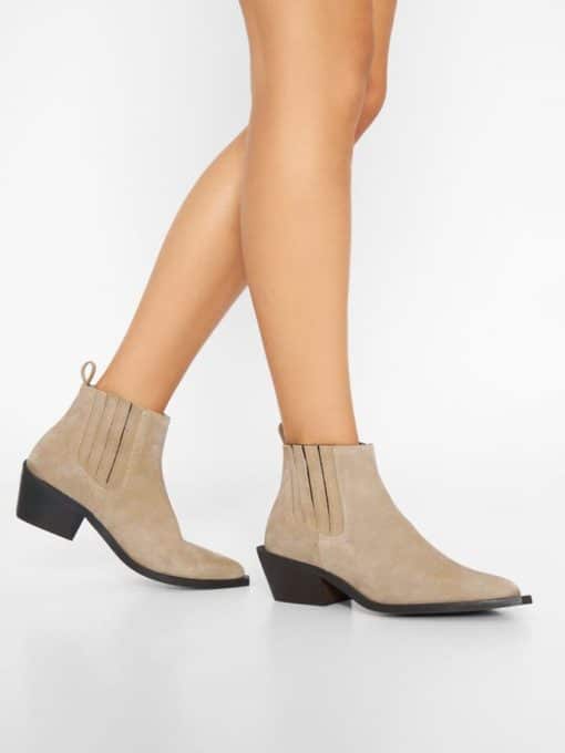 Bianco Baimona Western Low Boot Sand