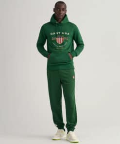 Gant Banner Shield Hoodie Eden Green