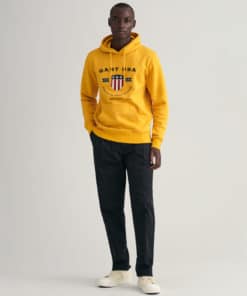 Gant Banner Shield Hoodie Ivy Gold