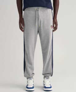 Gant Banner Shield Sweat Pants Grey Melange