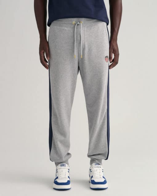 Gant Banner Shield Sweat Pants Grey Melange
