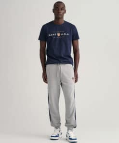 Gant Banner Shield Sweat Pants Grey Melange