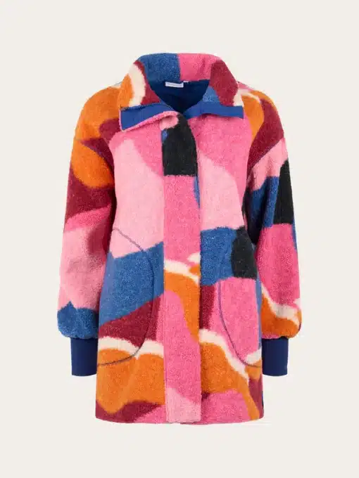 Knowledge Cotton Apparel Printed High Zip Jacket