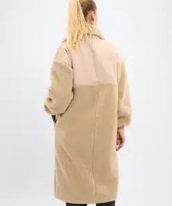 Knowledge Cotton Apparel High Neck Zip Teddy Coat